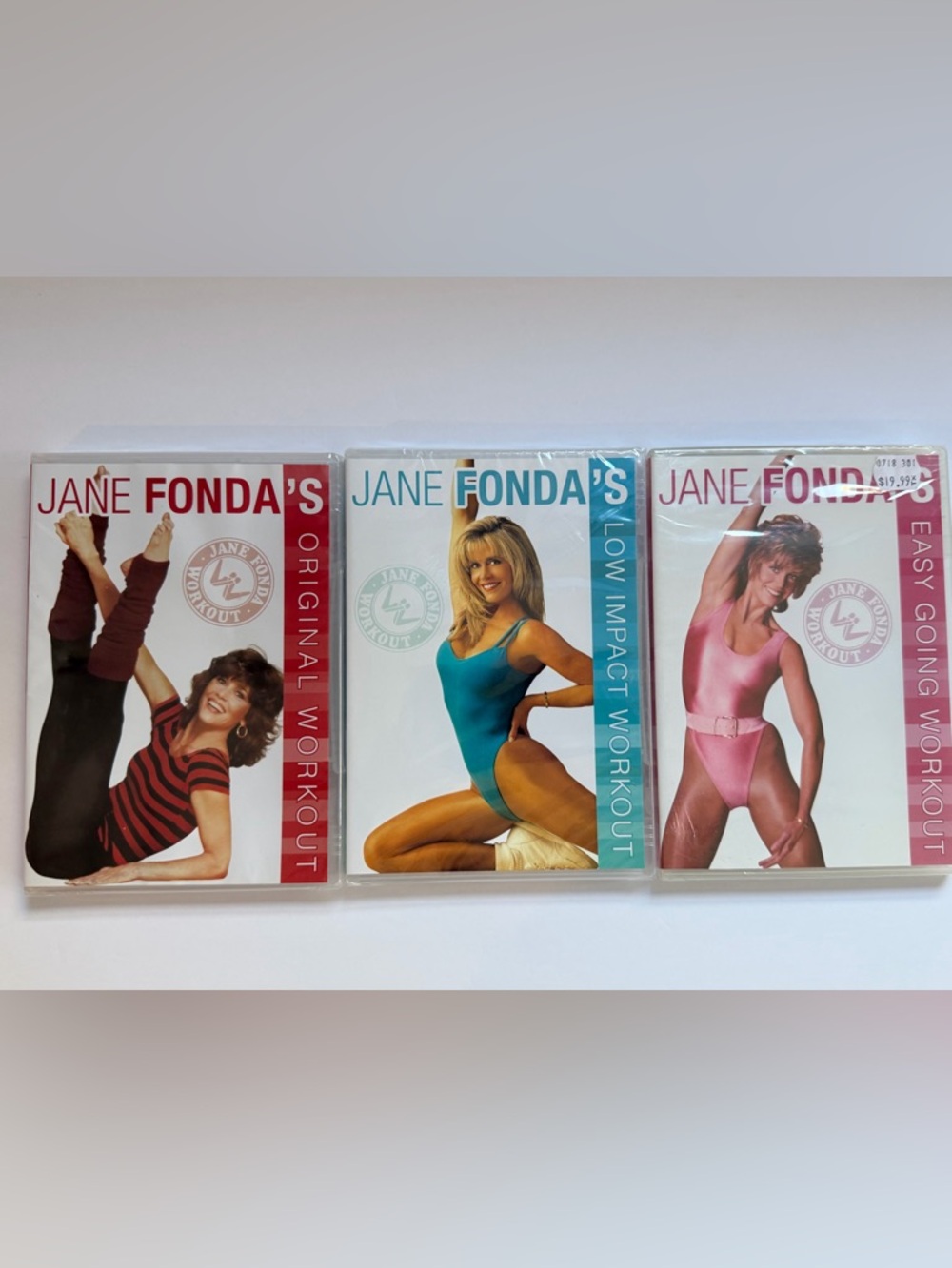 Jane FONDA 3 DVD Lot Original Low Impact Easy Going Exercise Workout Sealed New